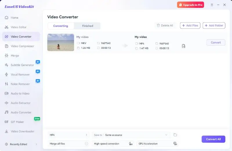 Add MKV for conversion Add MKV for conversion